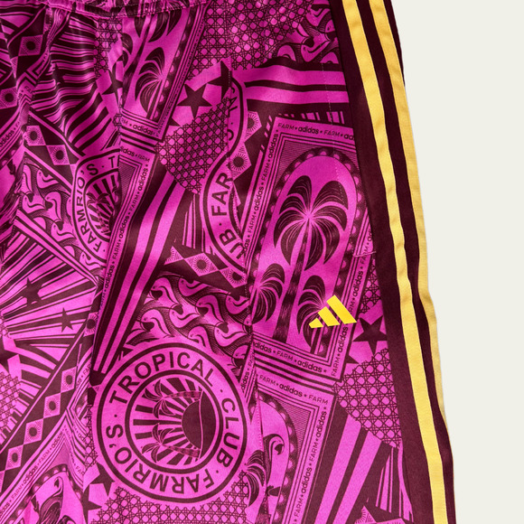 NWT Adidas x FARM RIO Wide Leg Track Pants sz Medium Flared Joggers Rare Collab - Picture 6 of 11